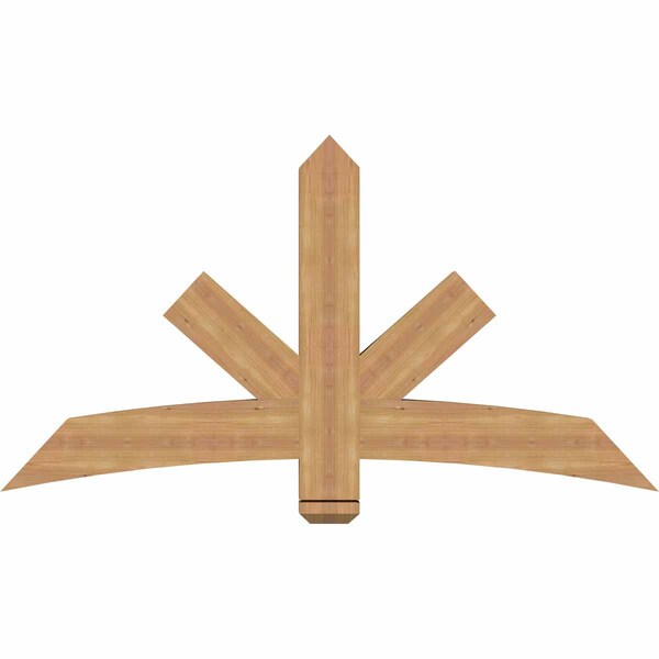 Ekena Millwork Alberta Smooth Timber Gable Bracket, Western Red Cedar, 60"W x 32"H x 3 1/2"D x 5 1/2"F, 13/12 Pitch GBW060X32X0406ALB00SWR - main